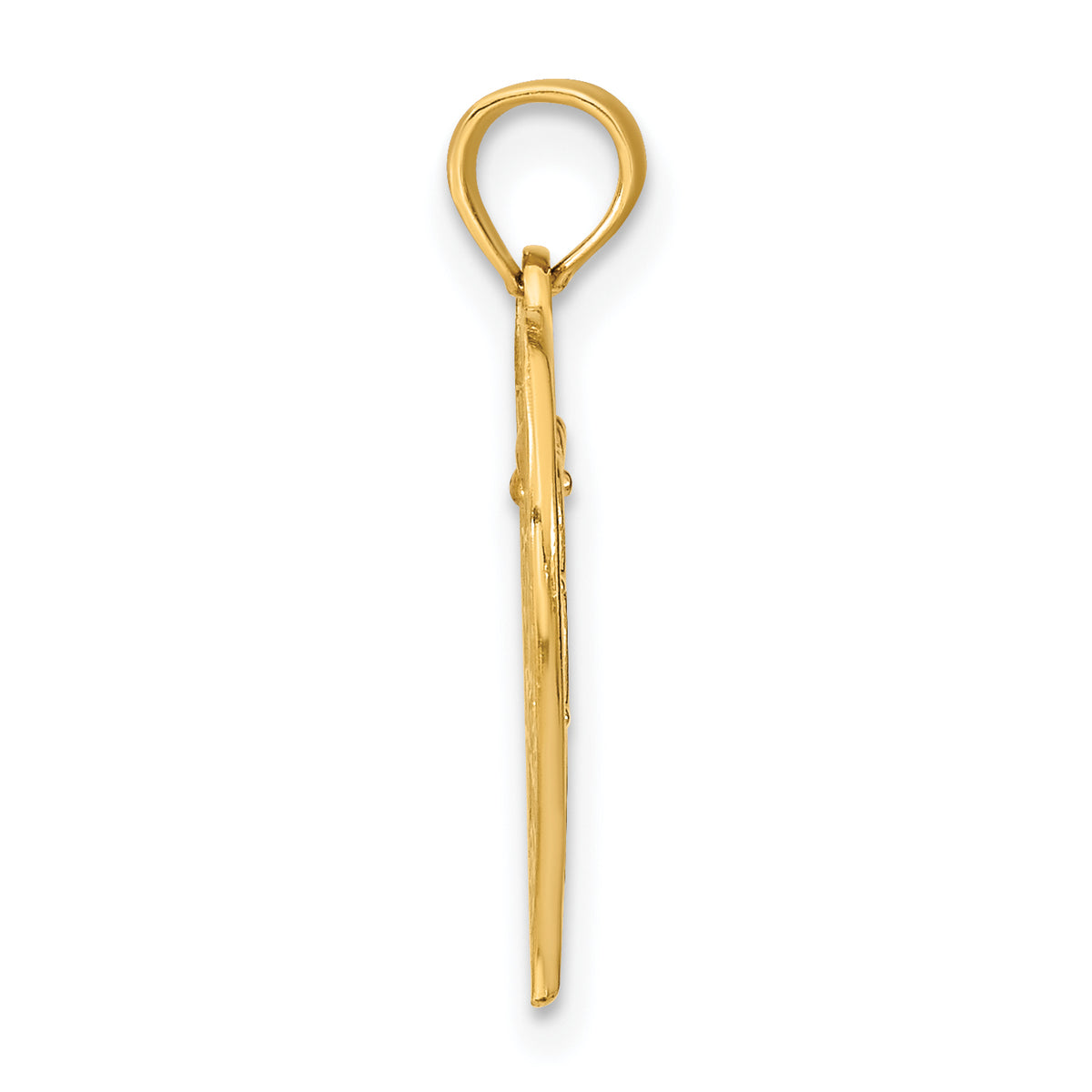 "Daddy's Little Girl" Filigree Heart Charm in 14K Two-Tone Gold, 21mm - Sophia Jewelers