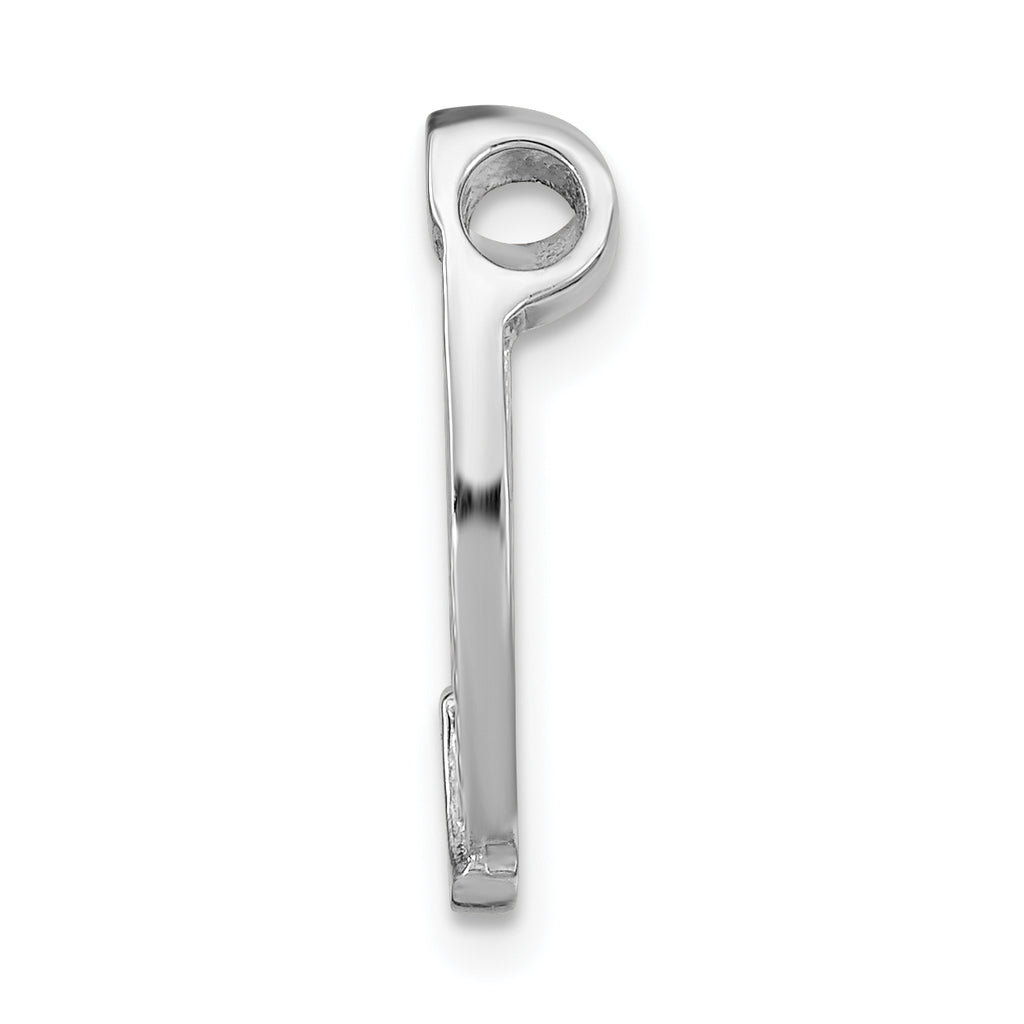 14k White Gold Horseshoe Chain Slide Charm - Sophia Jewelers