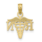 14K RN Registered Nurse Caduceus Charm