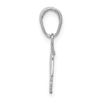 Registered Nurse Caduceus Charm in 14K White Gold, 20mm - Sophia Jewelers
