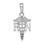 Registered Nurse Pendant in 14K White Gold, 14mm - Sophia Jewelers