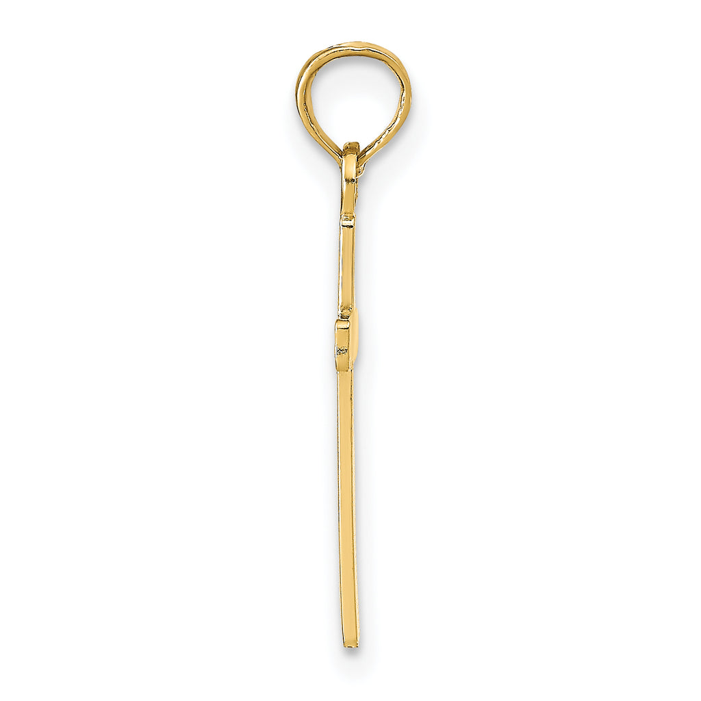 14k Polished Cross Pendant