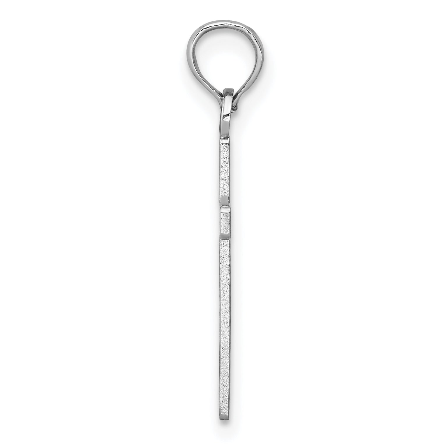 14k White Gold Polished Cross Pendant Secondary image