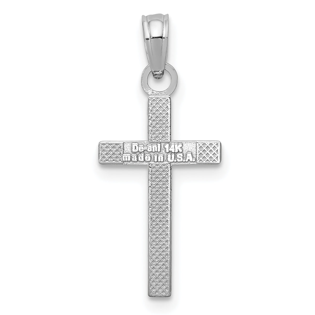 Cross Pendant in 14K White Gold, 23mm - Sophia Jewelers