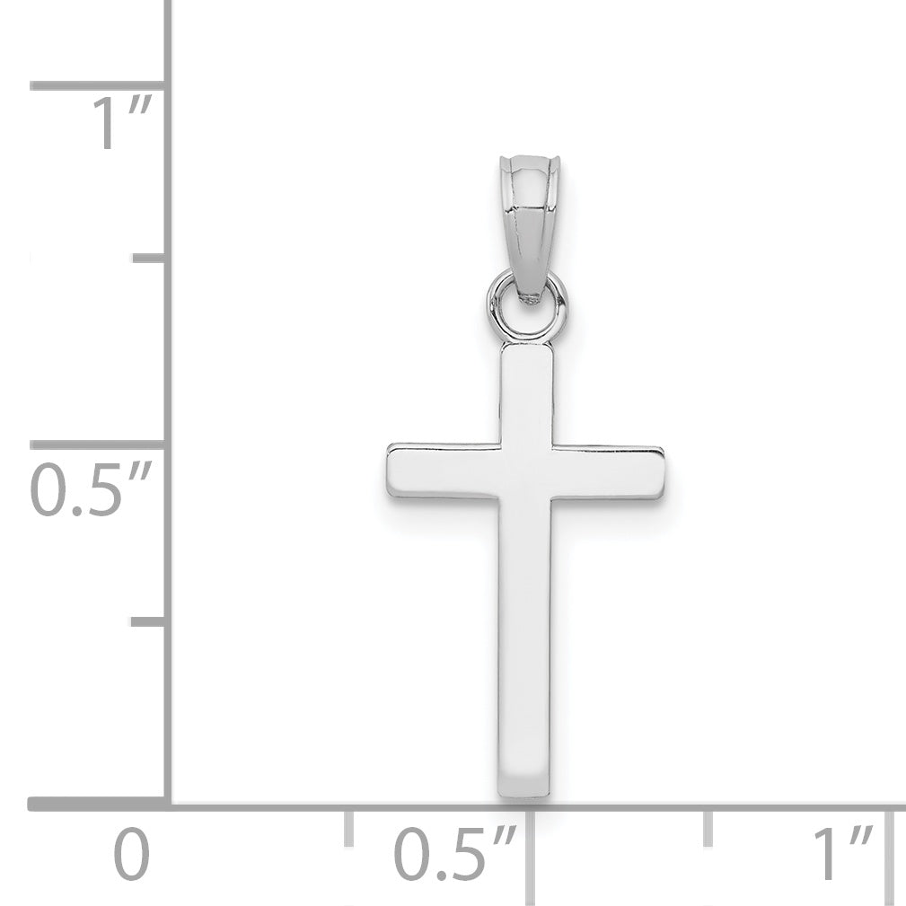 Cross Pendant in 14K White Gold, 23mm - Sophia Jewelers