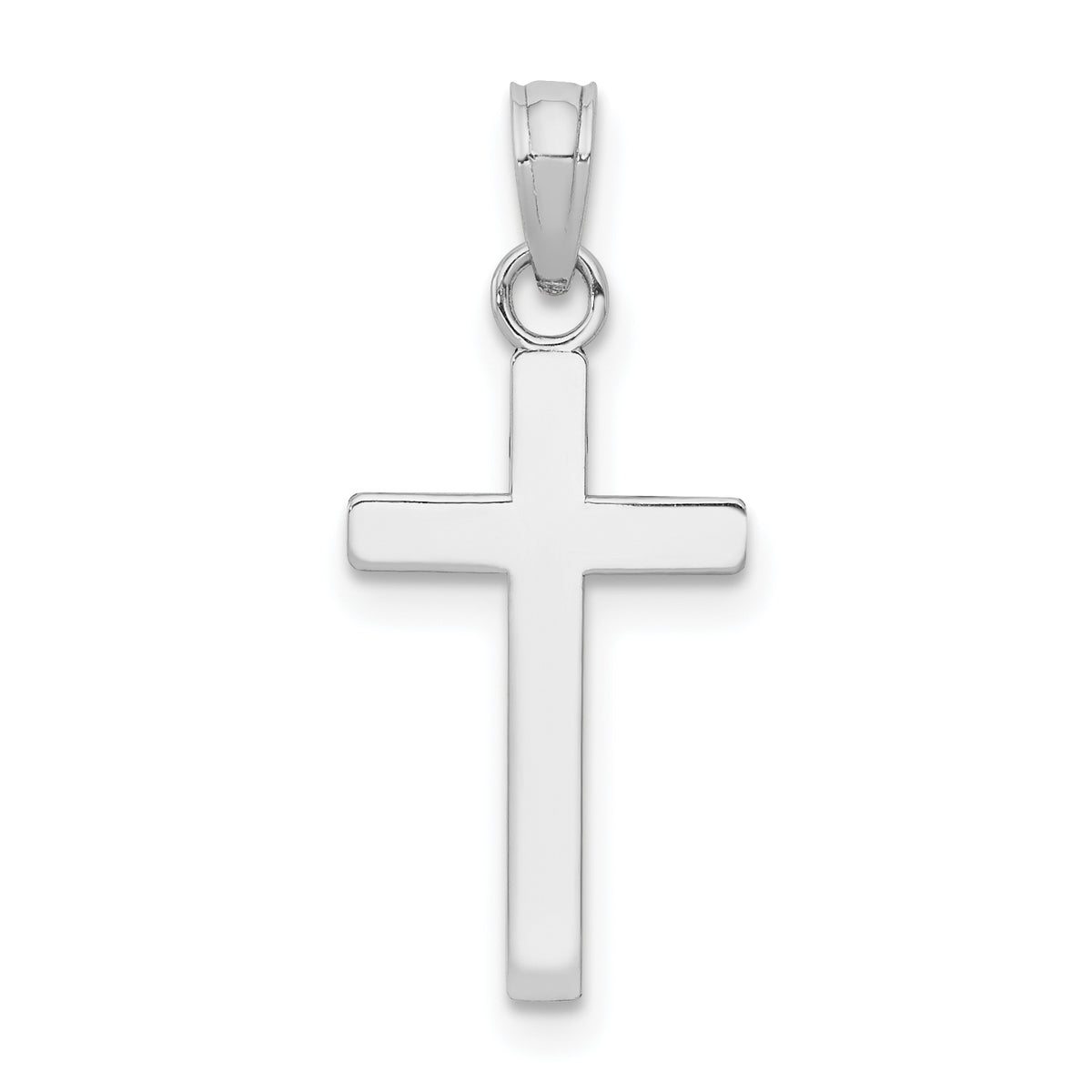 14k White Gold Polished Cross Pendant Main image
