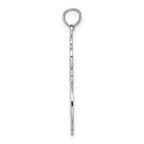 Beaded Cross Charm in 14K White Gold, 18x23mm - Sophia Jewelers