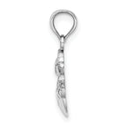 Snowman Charm in 14K White Gold, 16mm - Sophia Jewelers