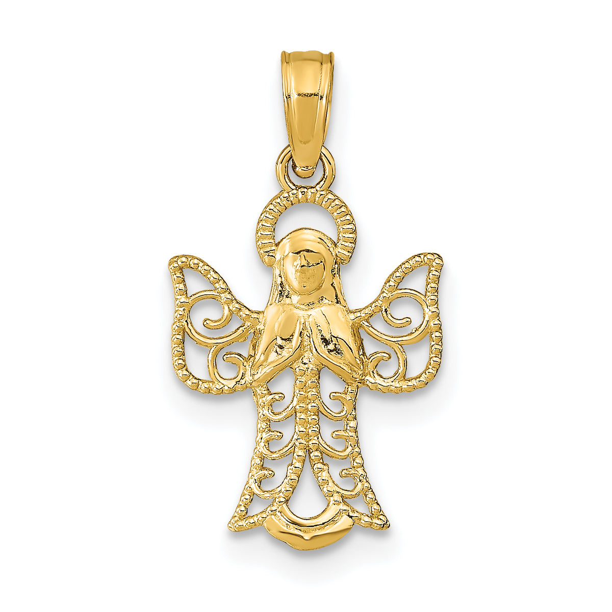 14k Filigree Angel Pendant Main image