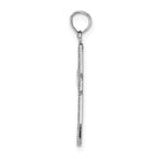 Fancy Cross Pendant in 14K White Gold, 20mm Reversible - Sophia Jewelers