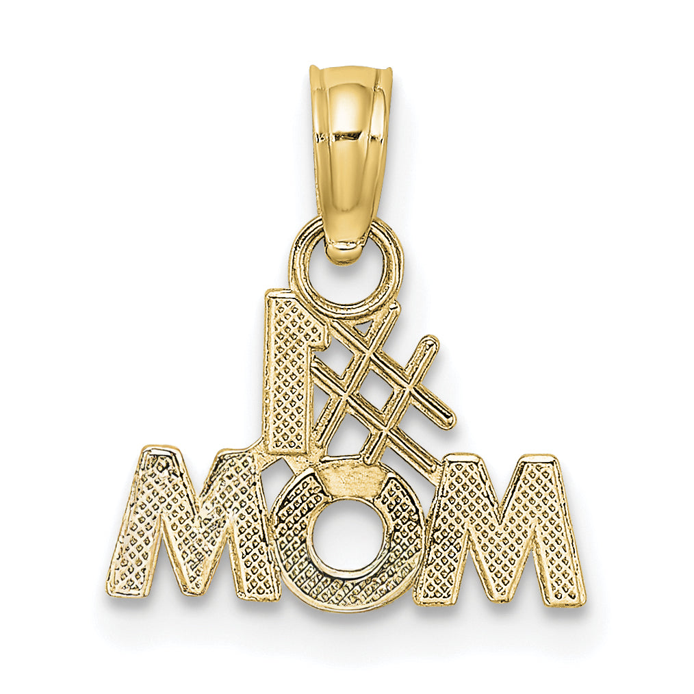 14K Polished #1 MOM Pendant Secondary image