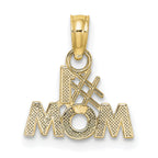 14K Polished #1 MOM Pendant