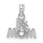 14K White Gold #1 MOM Charm