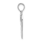 14K White Gold Polished  - X- Heart Charm