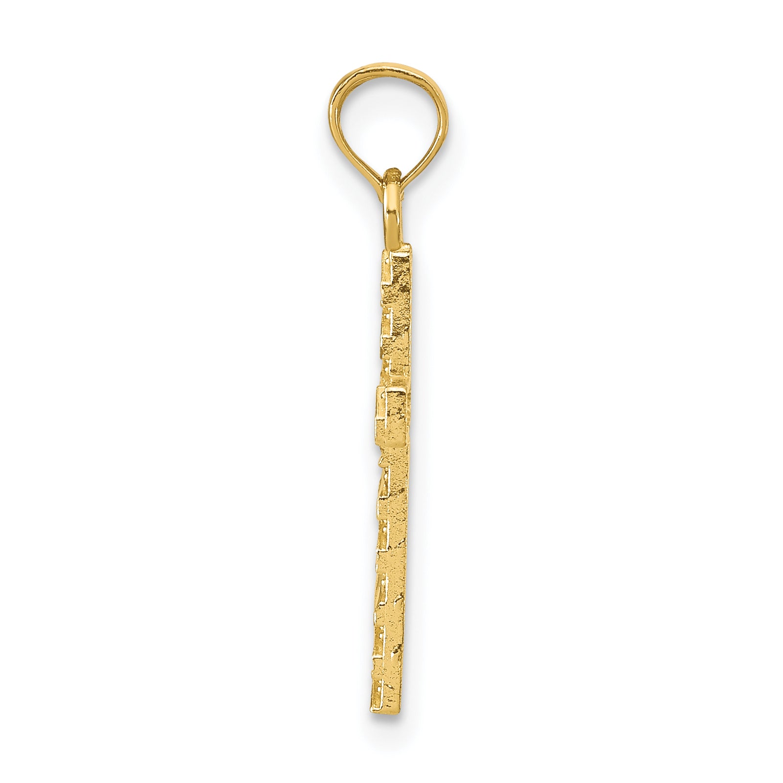 14k D/C Cross Pendant