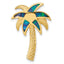 14k Lab Created Opal Palm Tree Slide