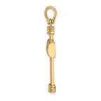 14K Polished Cross Charm