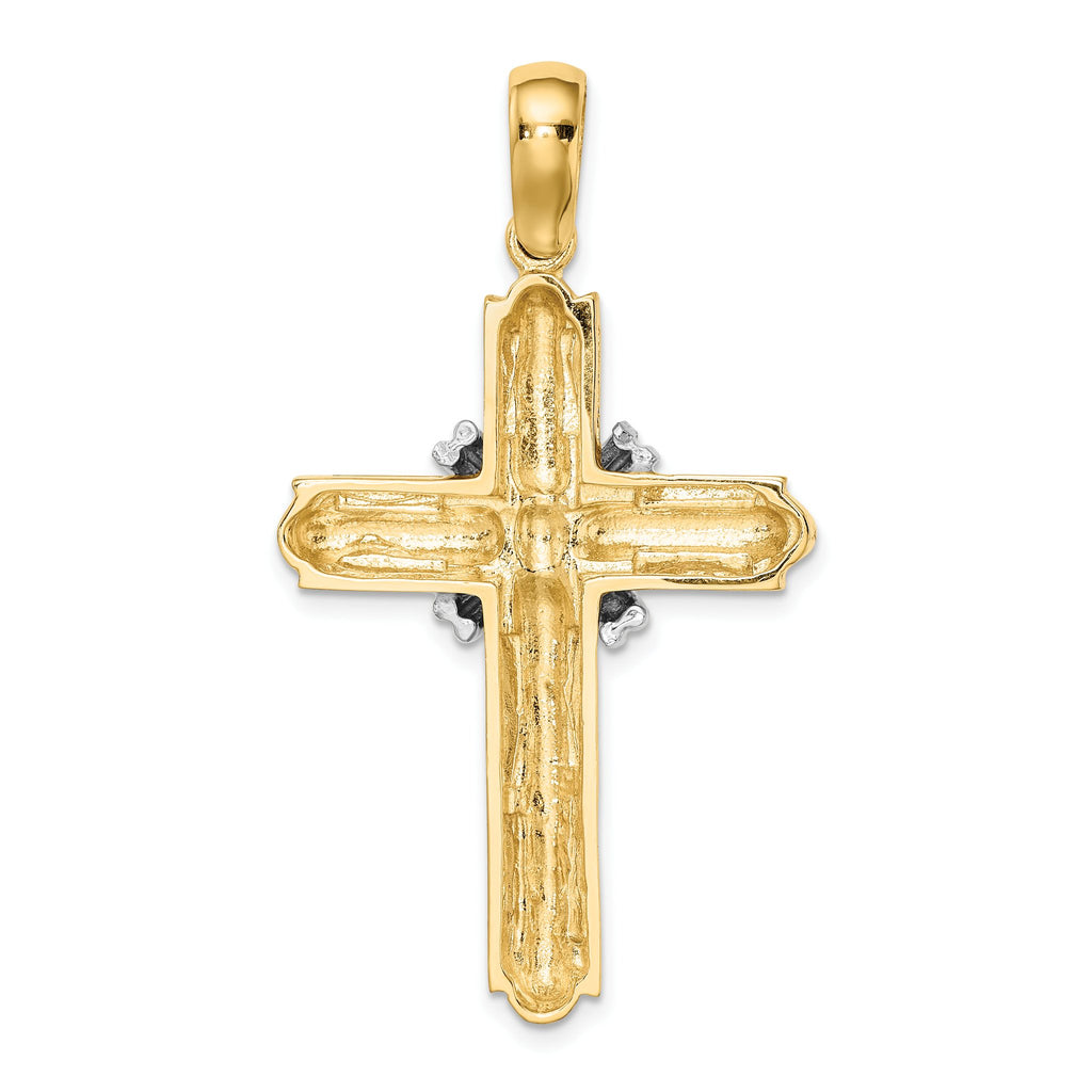 X-Center Cross Pendant in 14K Two-Tone Gold, 47mm - Sophia Jewelers