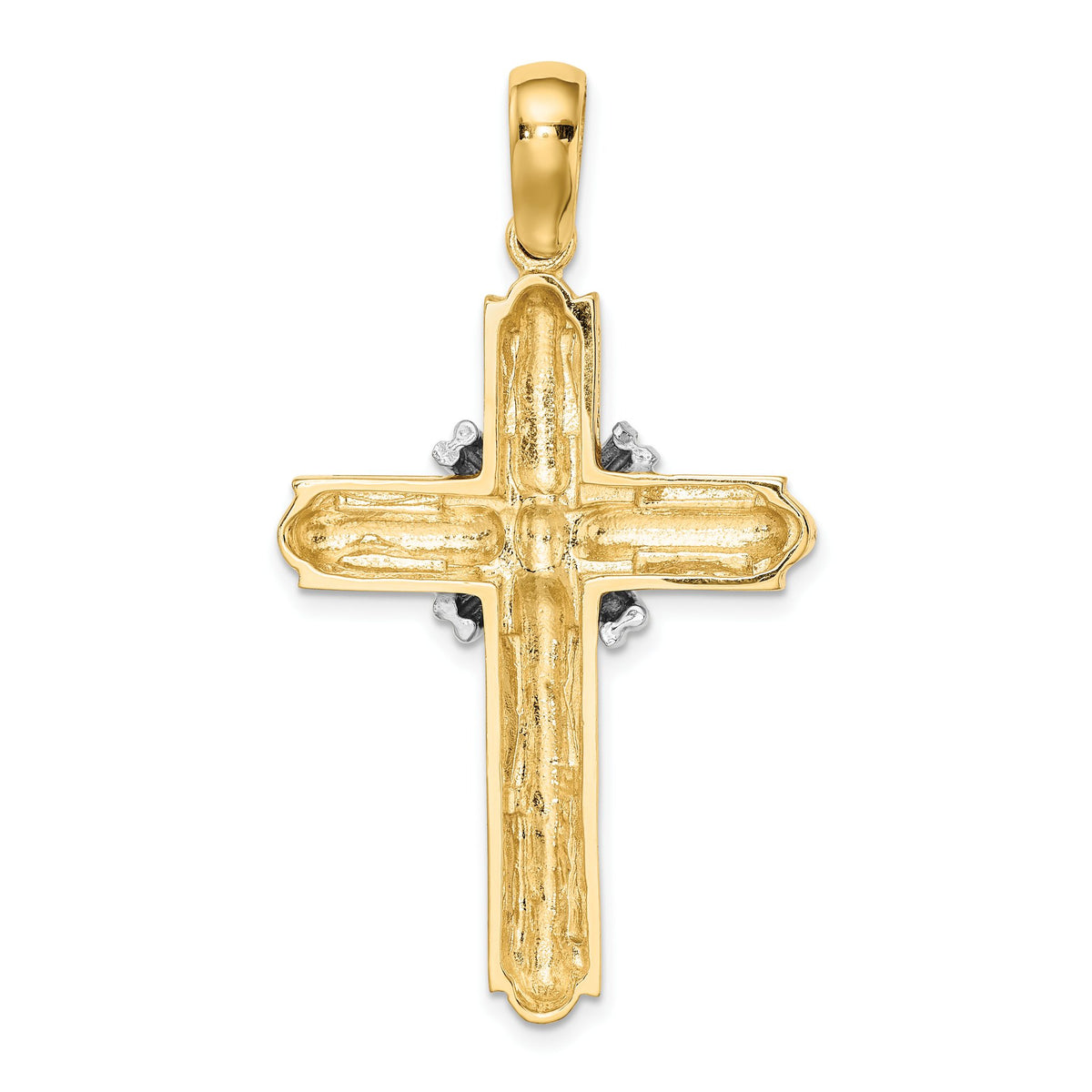 X-Center Cross Pendant in 14K Two-Tone Gold, 47mm - Sophia Jewelers