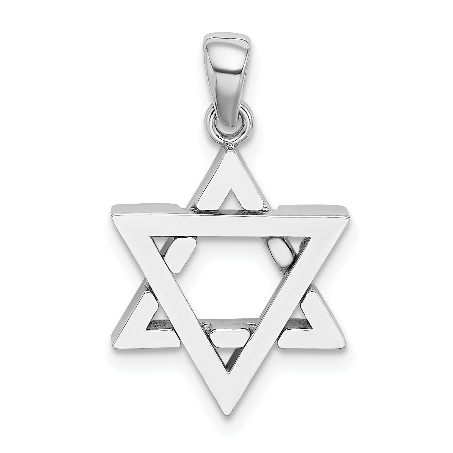 14K White Gold Star Of David Charm Main image
