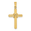 14K Polished  X  Center Cross Charm