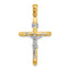 14K Two-tone Polished Crucifix Charm