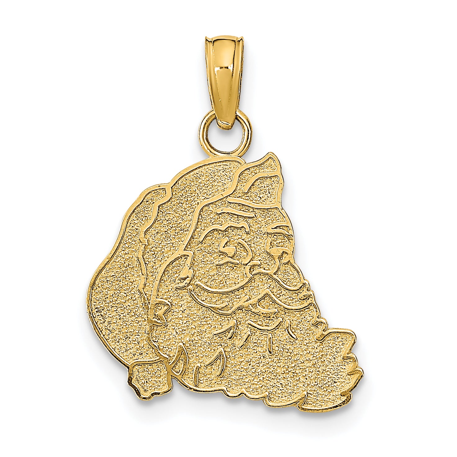 14K Textured Flat Santa Face Charm Main image