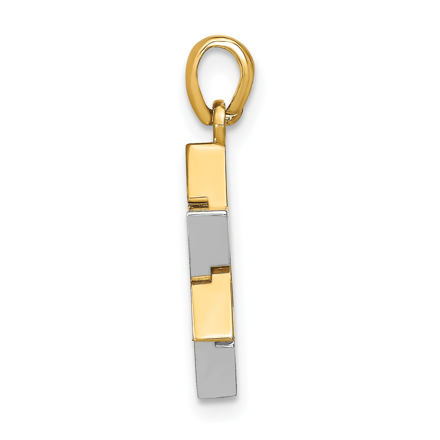 14K Two-Tone Star Of David Charm Secondary image