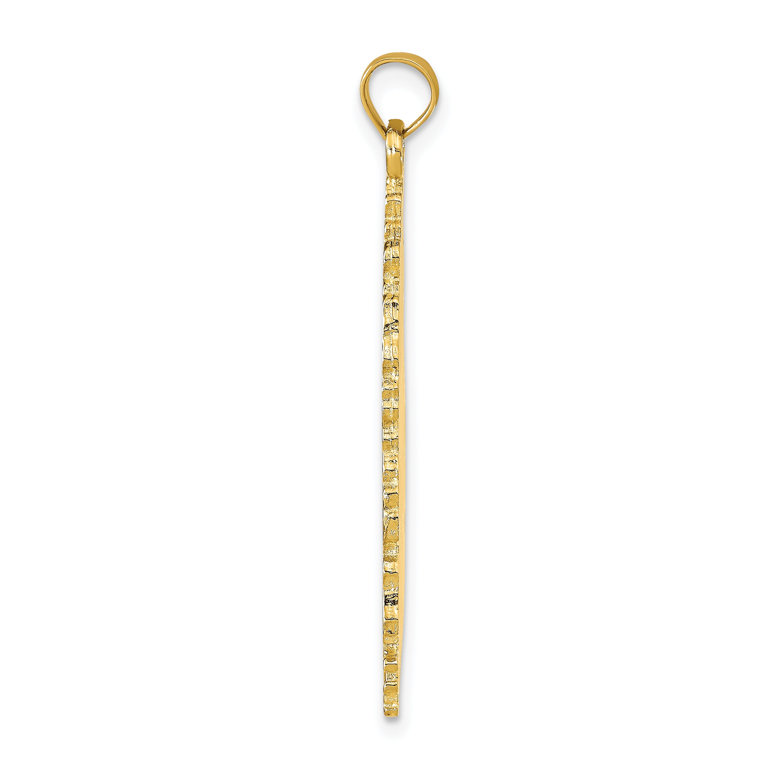 14k ST. LUCIA Island Map Pendant