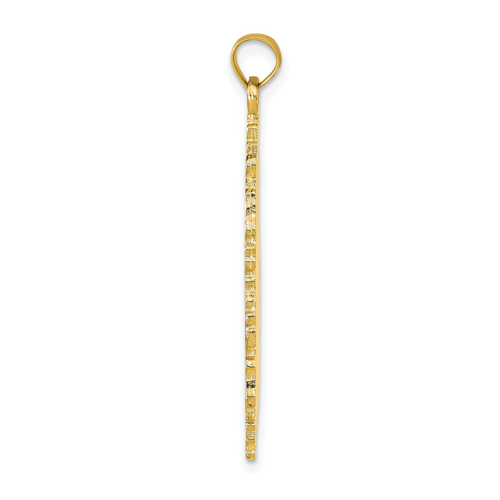14k ST. LUCIA Island Map Pendant