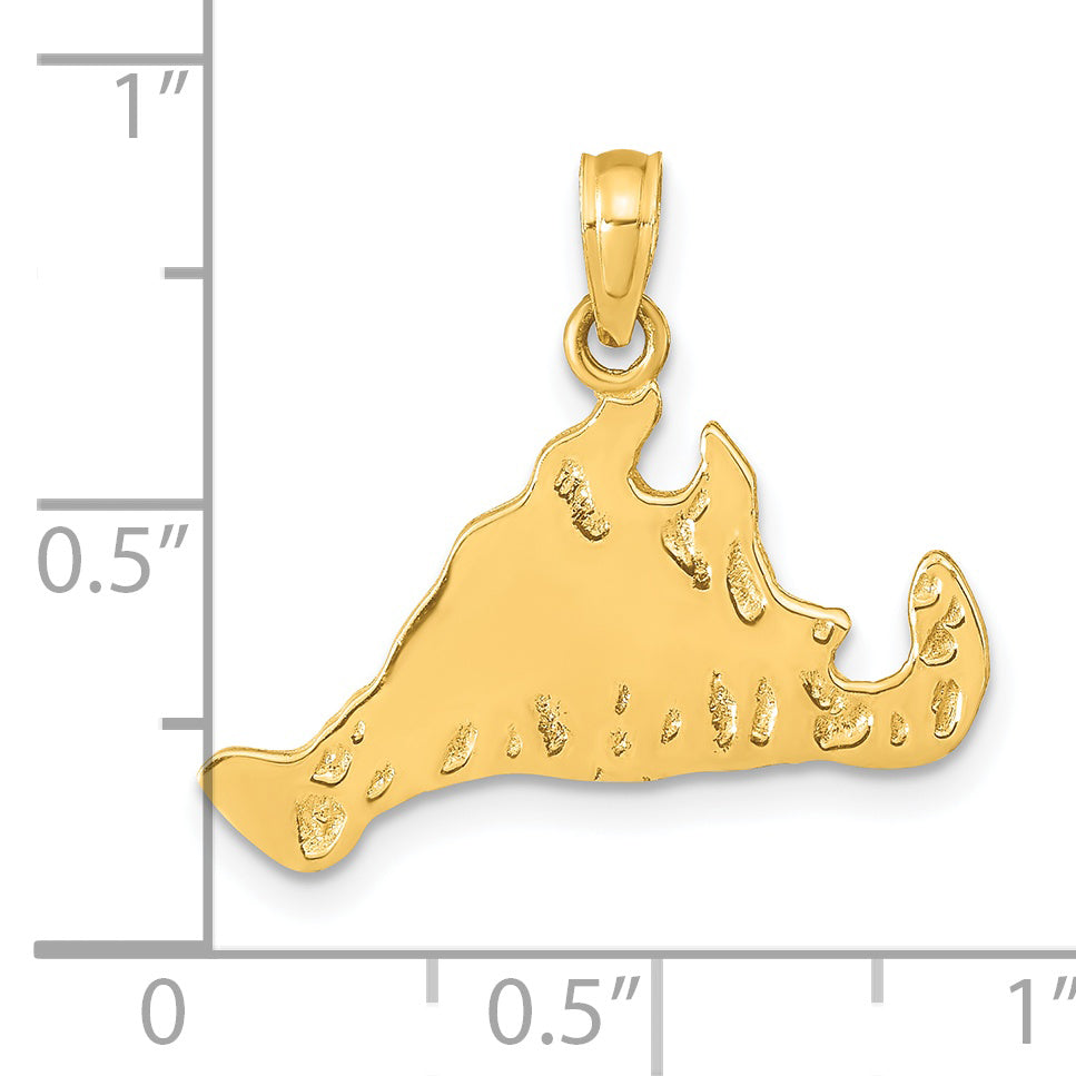 14k Martha's Vineyard Island Pendant