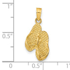 14K ST. GEORGE ISLAND Reversible Flip Flops Pendant