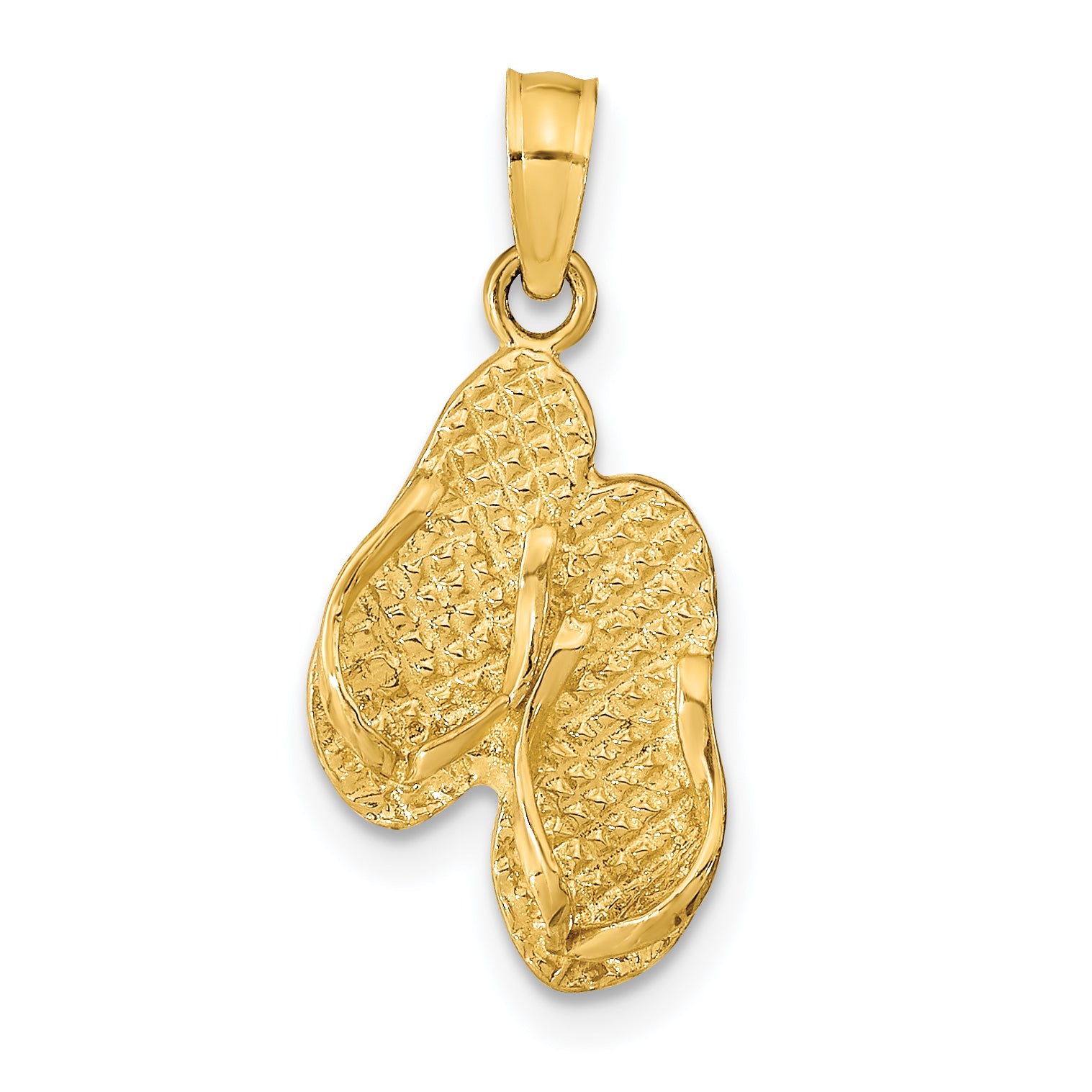 14K ST. GEORGE ISLAND Reversible Flip Flops Pendant Main image