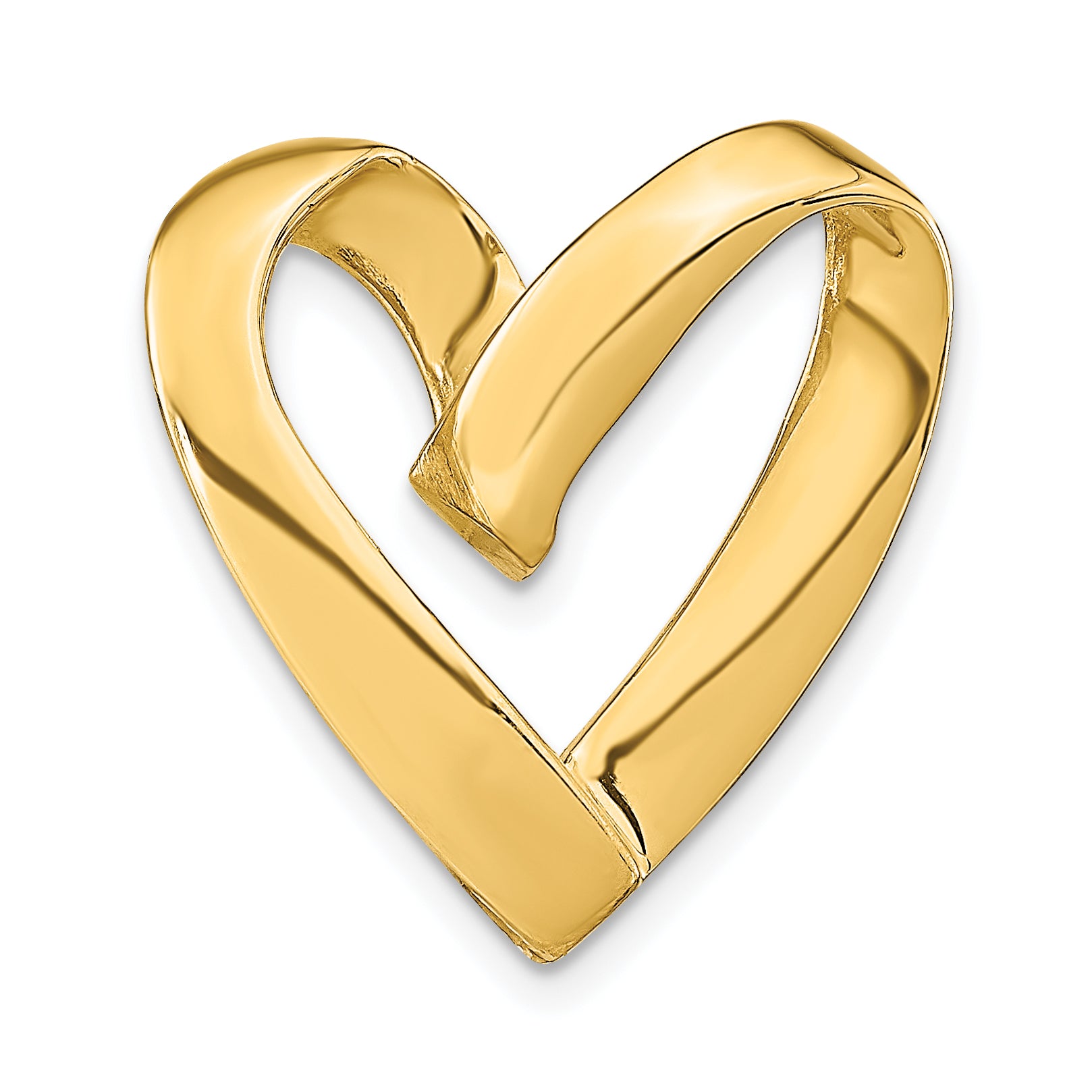 14K Polished Heart Slide Main image
