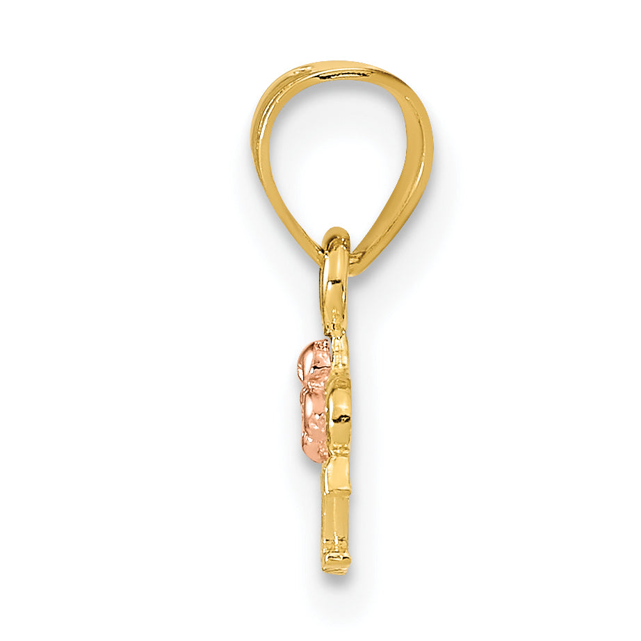 14K Rose and Yellow Gold BRAT Pendant Secondary image