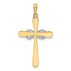 14K w/Rhodium D/C Cross & Infinity Pendant