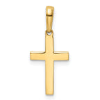 14K w/Rhodium D/C Cross Pendant