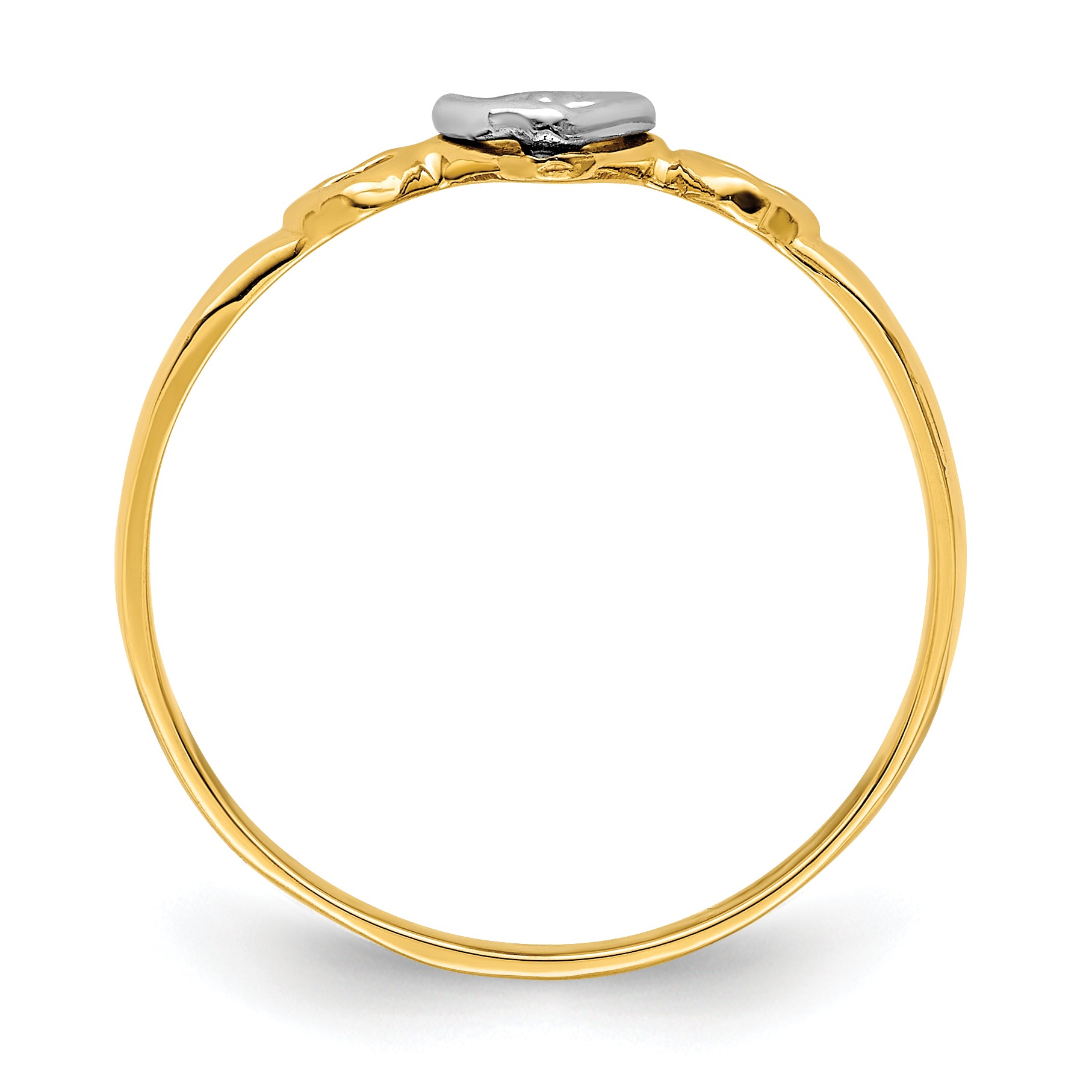 14k Two-tone Gold Hearts Ring Secondary image