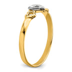 14k Two-tone Gold Hearts Ring