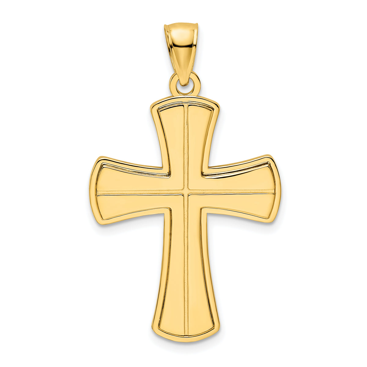 14K Polished Cross Pendant