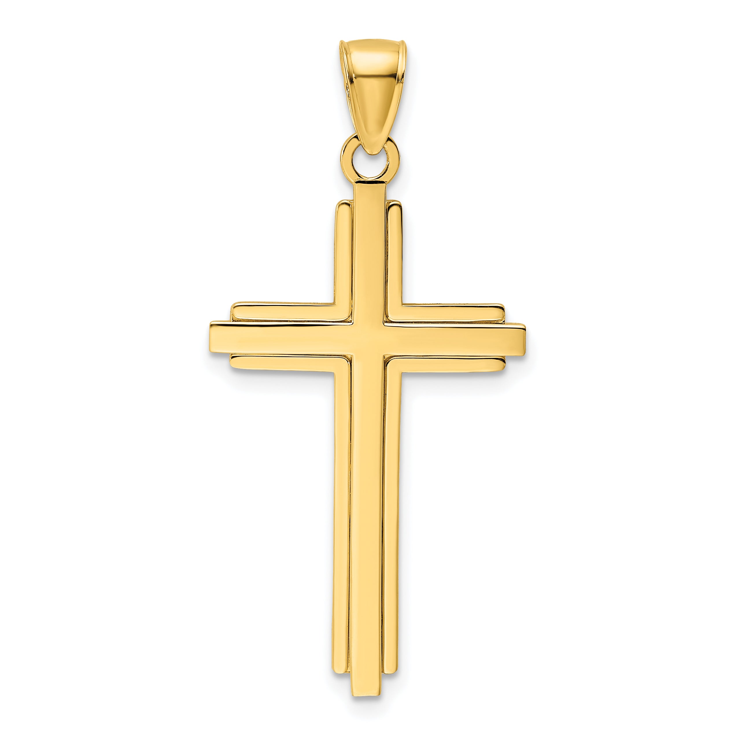 14K Polished Cross Pendant