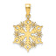 14K Polished Snowflake Pendant