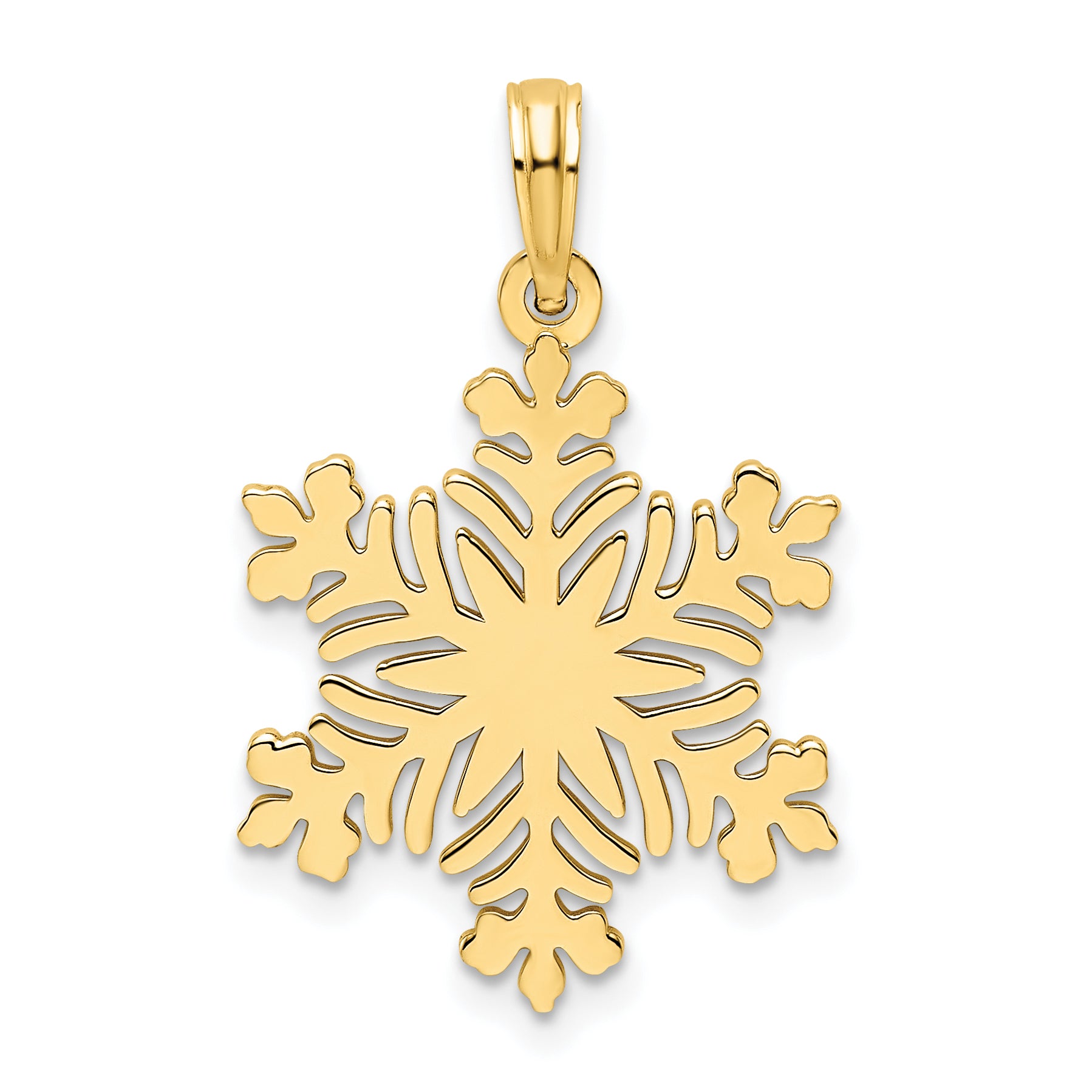 14K Polished Snowflake Pendant Main image