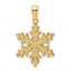 14K Polished Snowflake Pendant