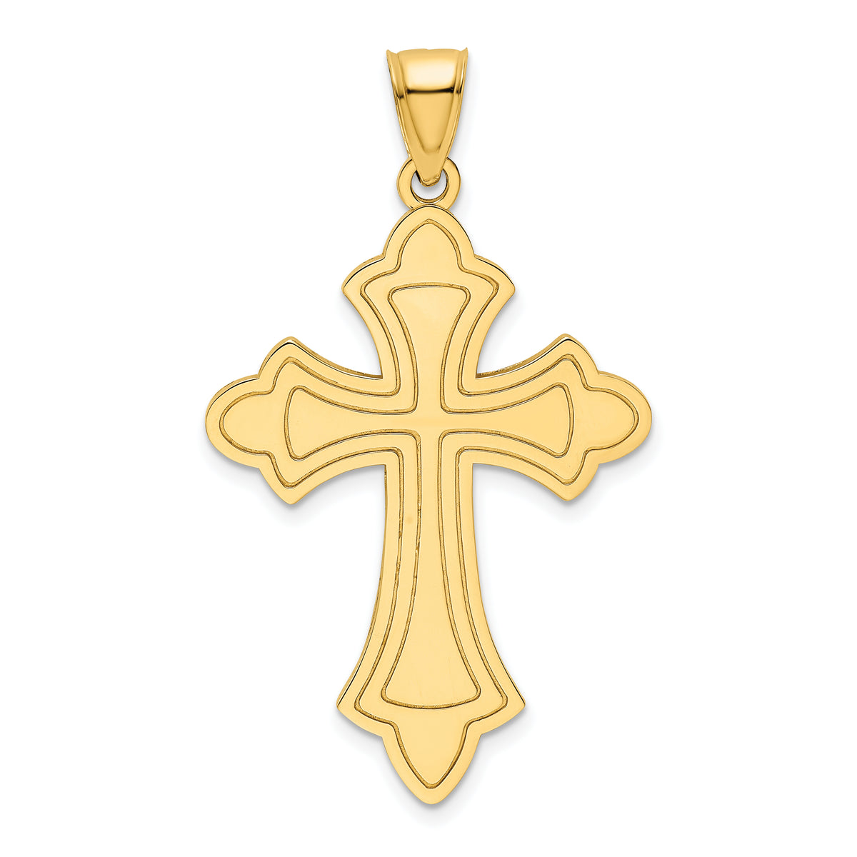 14k Polished Cross Pendant Main image