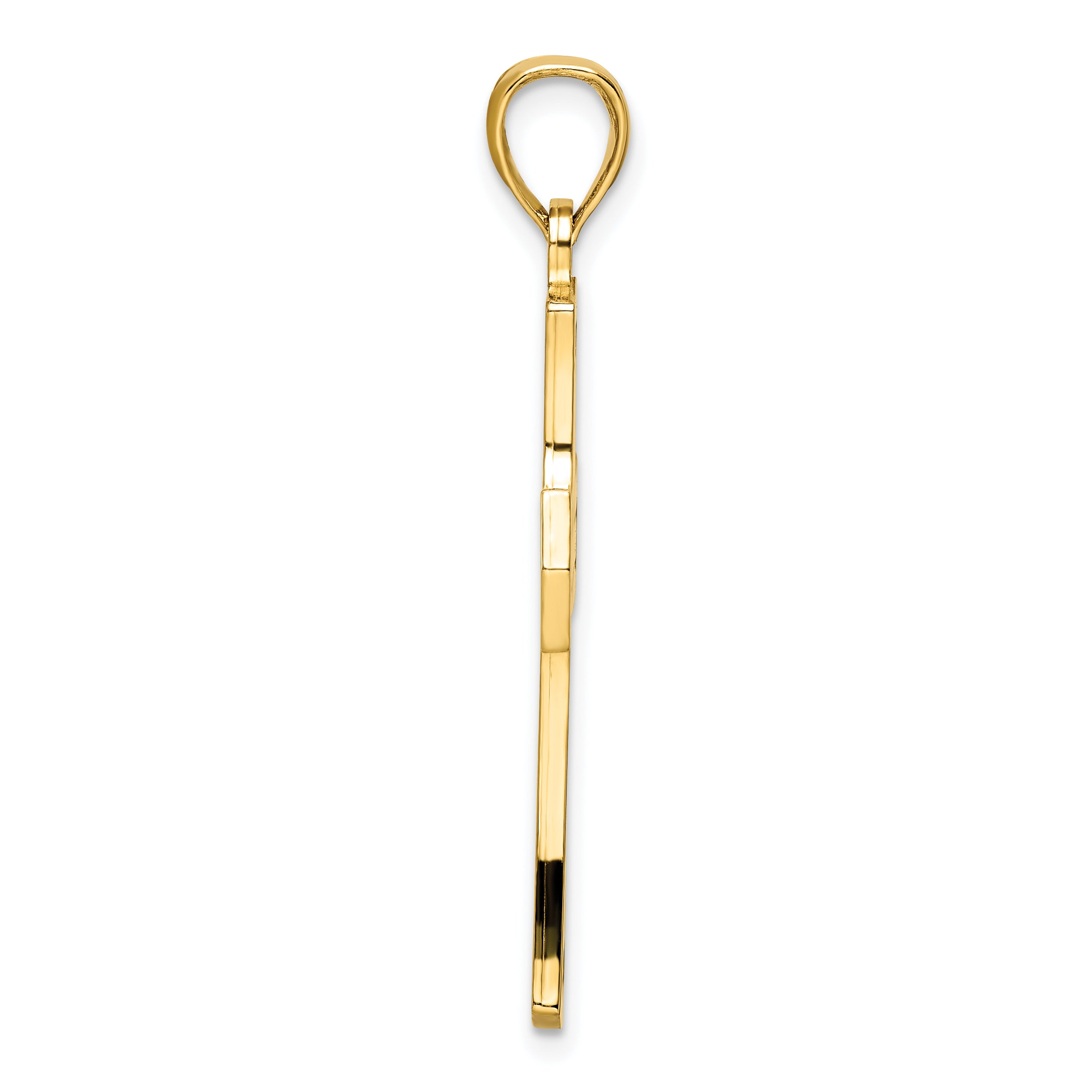 Fancy Double Cross Pendant in 14K Yellow Gold, 39mm Secondary image