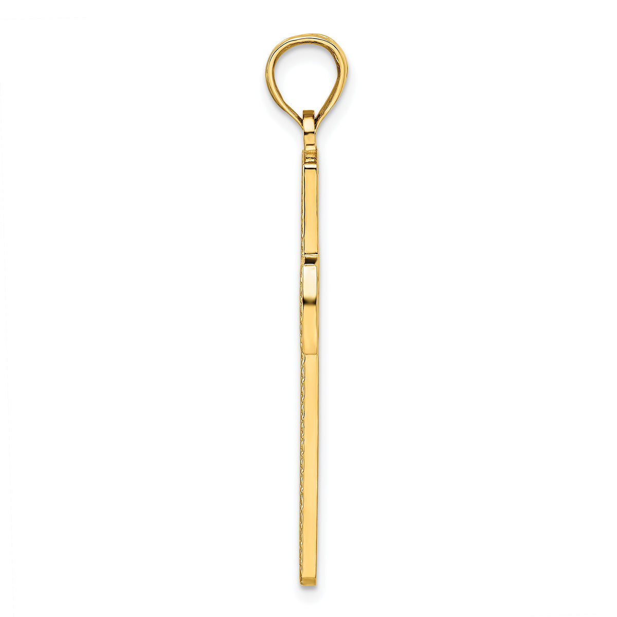 Large Beaded Cut-Out Cross Pendant in 14K Yellow Gold, 44mm - Sophia Jewelers