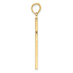 Beaded Double Cross Pendant in 14K Yellow Gold, 43mm - Sophia Jewelers