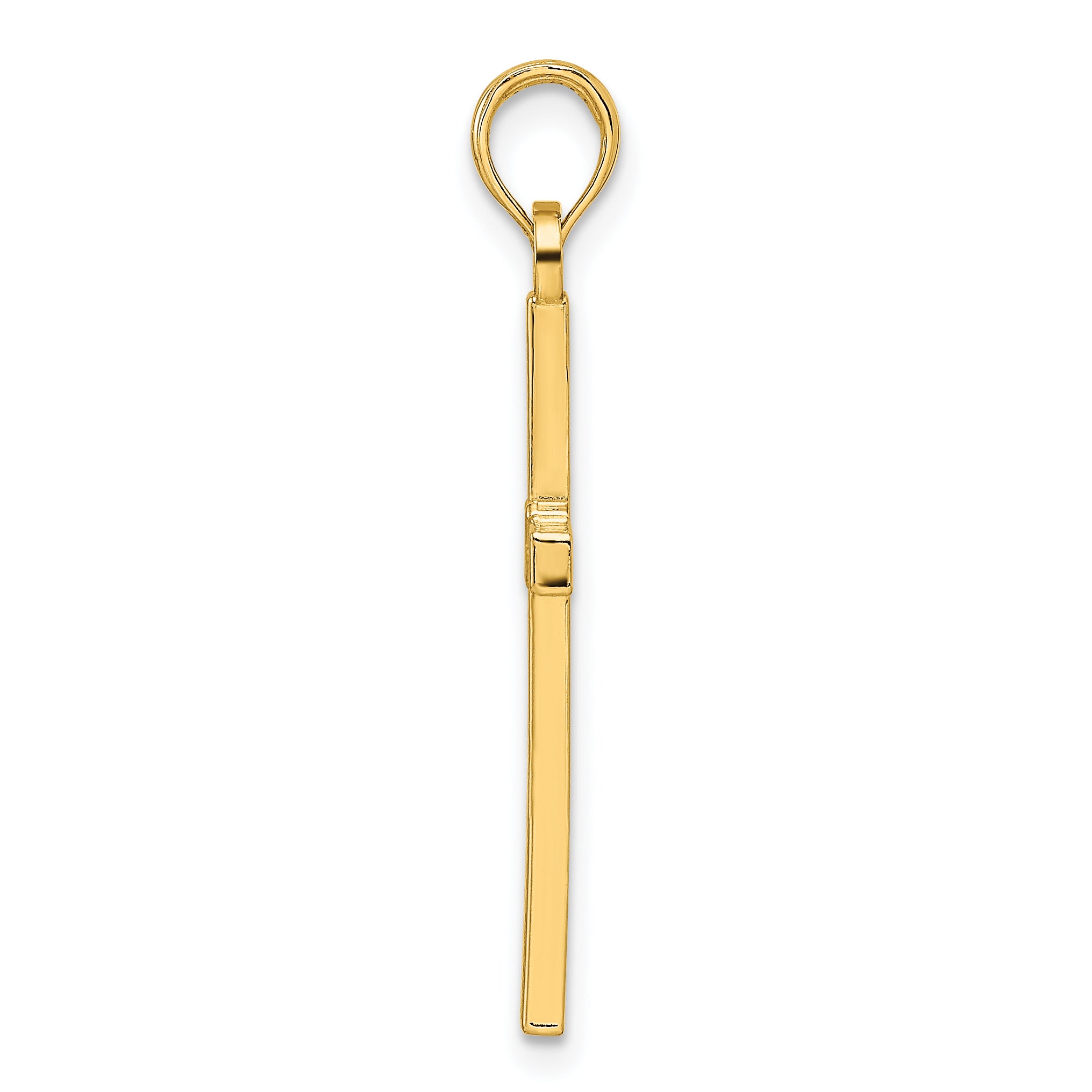 Beaded Fancy Cross Pendant in 14K Yellow Gold, 32mm Secondary image