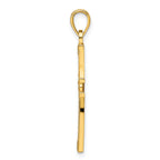 Beaded Cross Pendant in 14K Yellow Gold, 20x29mm - Sophia Jewelers